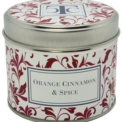 Orange Cinnamon Spices Scented Candle Tin 35 hour