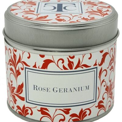 Rose Geranium Scented Candle Tin 35 hour