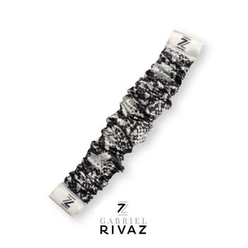 BRACELET CHOUCHOU PYTHON GRIS EN SOIE