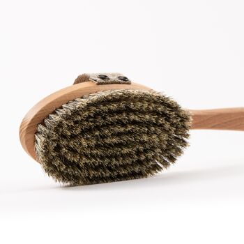 Brosse sèche 100% naturelle / Brosse de bain avec manche amovible - Bois de hêtre 5