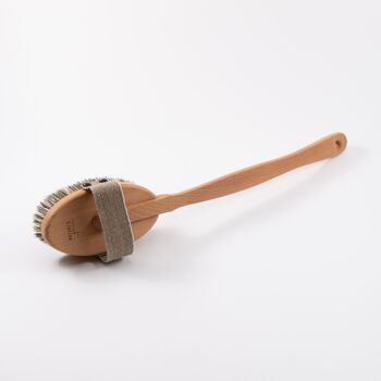 Brosse sèche 100% naturelle / Brosse de bain avec manche amovible - Bois de hêtre 4