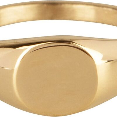 R978 Zegelring petite rond gold