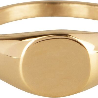 R978 Zegelring petite rond gold