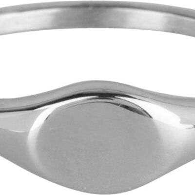 R975 Signet ring petite oval steel