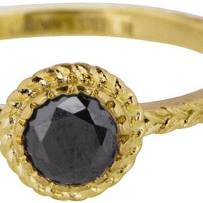 R807 Charmin-Ring Stahl glänzend ikonisch vintage gold