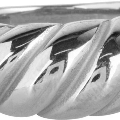 R995 Bague Croissant Potelé Acier