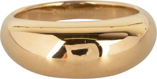 R994 Chunky Smooth Gold Plated Steel Ring