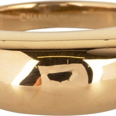 R994 Chunky Smooth Gold Plated Steel Ring