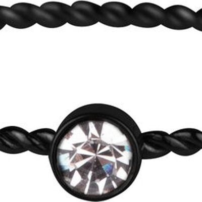 R947 Shine Bright Twisted Black and white crystal