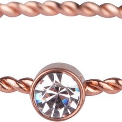 R946 Shine Bright Twisted Rosegold and white crystal