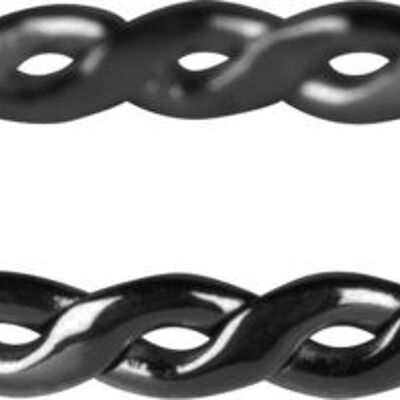 R1012 Curvy Tiny Chain Acero negro