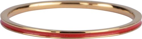 R929 Petite Coral Red Enamel Goud