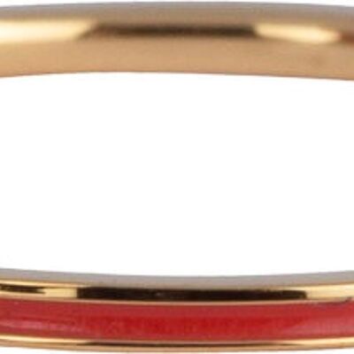 R929 Petite Coral Red Enamel Gold