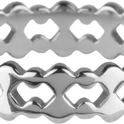 R908 Double trouble steel Ring