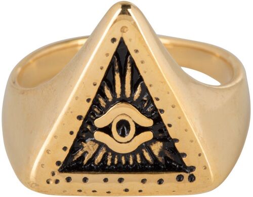 R772 Big Eye Triangle Gold Steel