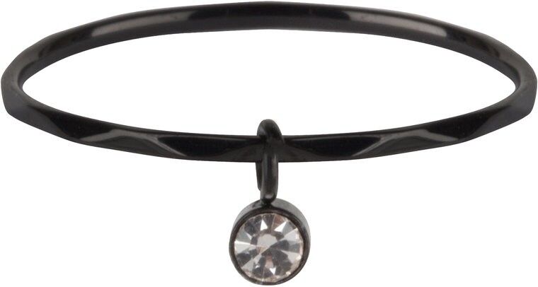 R579 Cristallo pendente CZ Acciaio nero