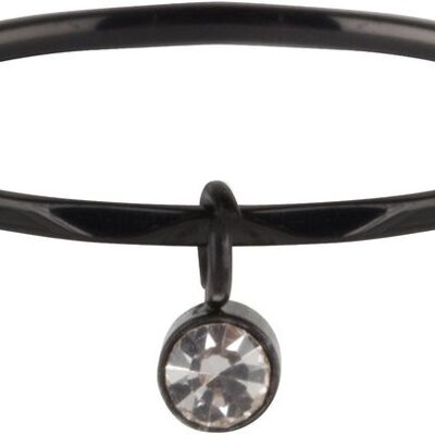 R579 Cristallo pendente CZ Acciaio nero