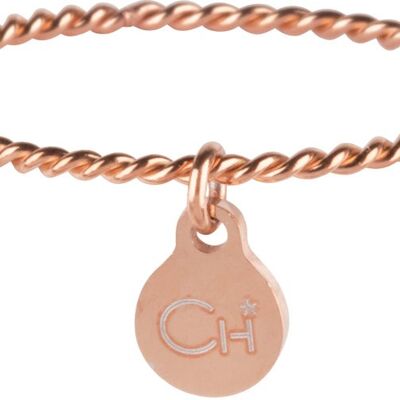 R570 Dangling Coin Rose Gold Steel