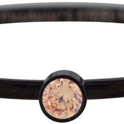 R499 Shine Bright 2.0 Black Steel with peach crystal