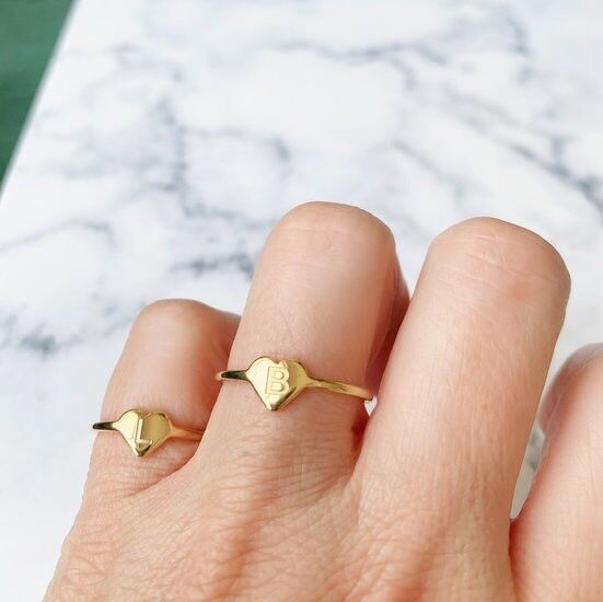 R1015-O Lettera O nel mio cuore oro