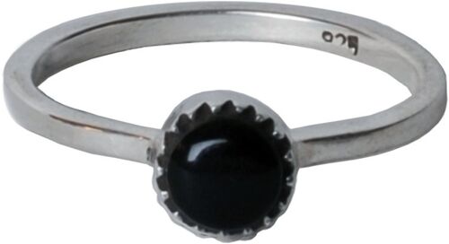 R038 Onyx 'Nature Stone' sterling 925 zilver