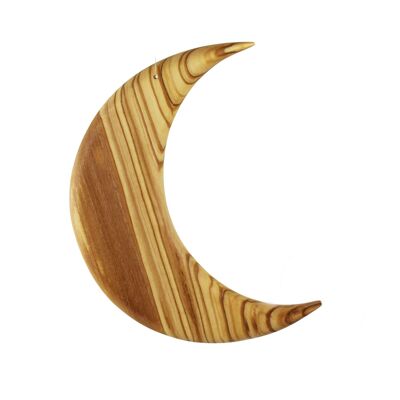 Fensterdeko Mond aus Holz 14,5cm