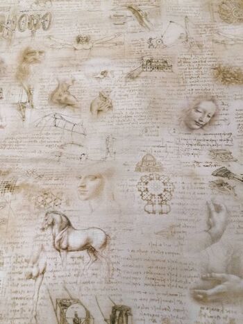 Léonard de Vinci, images, patchwork, articles tissés