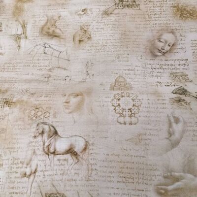 Léonard de Vinci, images, patchwork, articles tissés