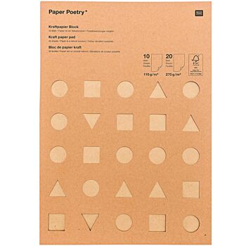 Bloc de papier kraft Paper Poetry DIN A4 30 feuilles 1