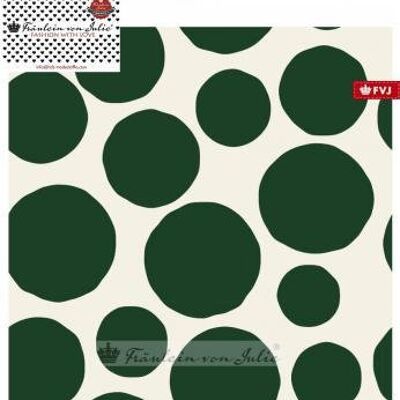 Splendida crepe di viscosa, Dotties Green, Large, FVJ