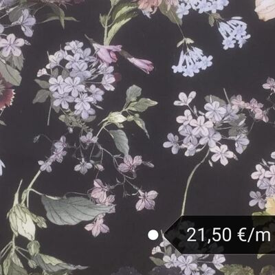 Pants fabric white blossom