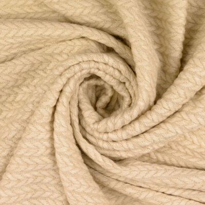 Cable knit Angora touch, beige, B&W