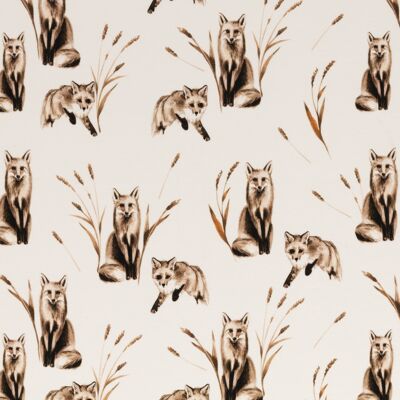 Foxes natural tones mali jersey cotton