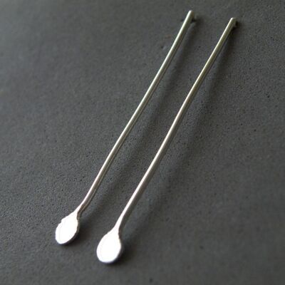 Städtische Silberohrringe Zeitgenössische Moderne Ohrringe Minimalistische Ohrringe Handgemachter Schmuck aus Sterlingsilber von SteamyLab