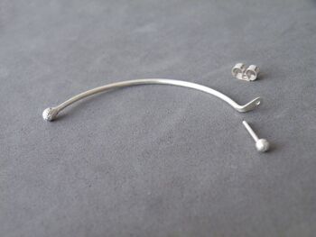 Boucles d'oreille en argent Idées cadeaux pour elle, Boucles d'oreilles amusantes minimalistes pour femme 3