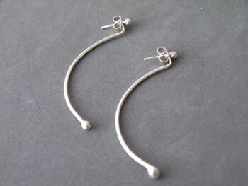 Boucles d'oreille en argent Idées cadeaux pour elle, Boucles d'oreilles amusantes minimalistes pour femme 4