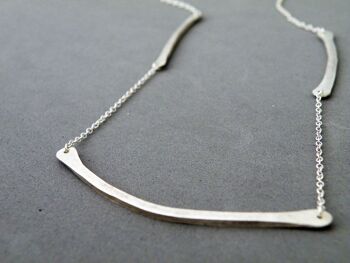 Collier long barre en argent fin collier minimaliste moderne Femme Idée Cadeau par SteamyLab 2