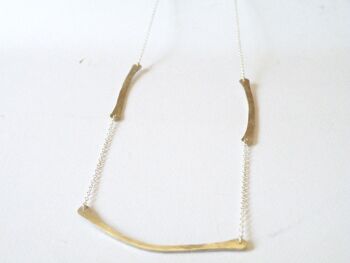 Collier long barre en argent fin collier minimaliste moderne Femme Idée Cadeau par SteamyLab 4