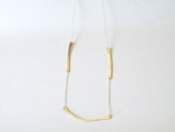Collier long barre en argent fin collier minimaliste moderne Femme Idée Cadeau par SteamyLab 5