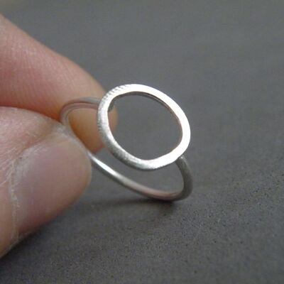 Anelli d'argento Midi delicati per lei, anello impilabile da donna, anello d'argento geometrico