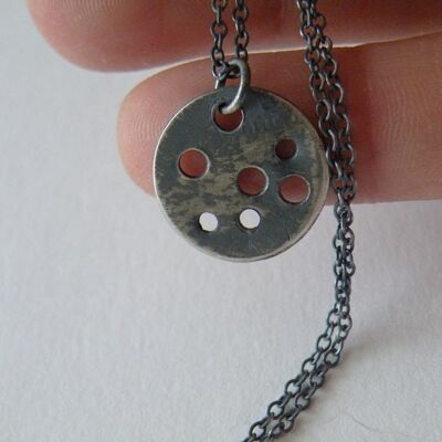 Weltraum Halskette Schwarze Löcher Anhänger Sterling Silber Halskette Wissenschaft Astronomie Schmuck Stern Schmuck von SteamyLab