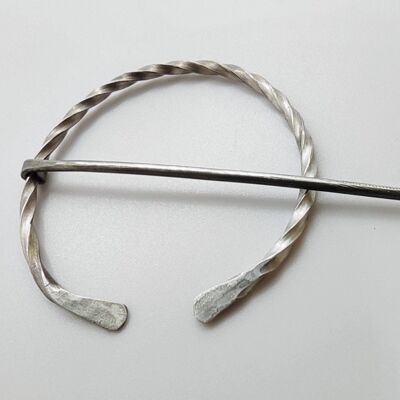 Broche penanular vikingo sajón, pin celta de plata esterlina, joyería histórica