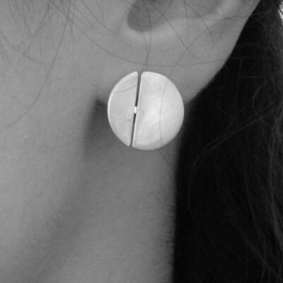 Modern Geometric Stud Earrings Moon Studs, Coffee Beans Earrings, Women's Earrings Gift Idea