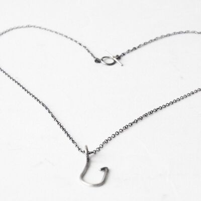 Collana Nautica in Argento Sterling Ciondolo Gancio da Pesca Idea Regalo Unisex di StemayLab