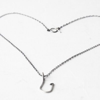 Sterling Silver Nautical Necklace Fishing Hook Pendant Unisex Gift Idea by StemayLab