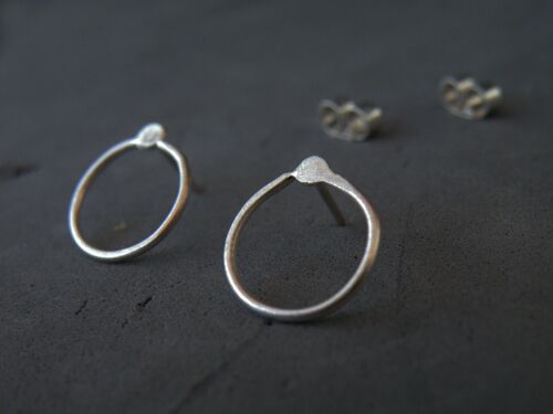 Collection The Way Out Is In, Silver dainty stud earrings, Meaningful Gifts, Back to Basics