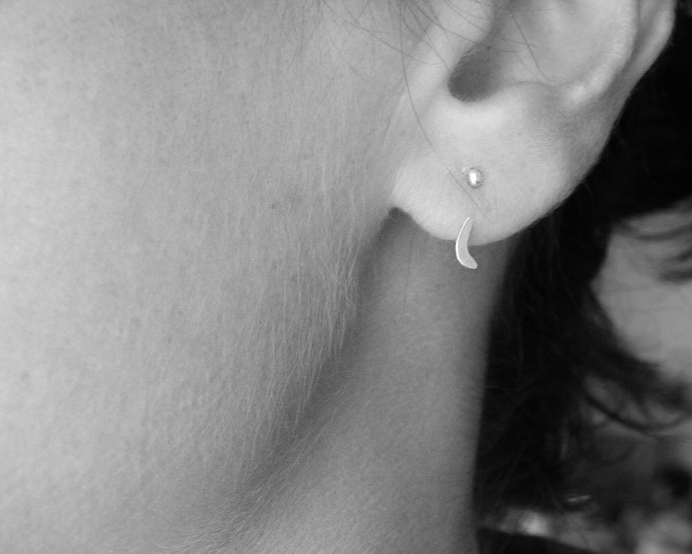 Giacca per orecchie in argento punto e virgola, gioielli unisex significati, idee regalo unisex per i propri cari