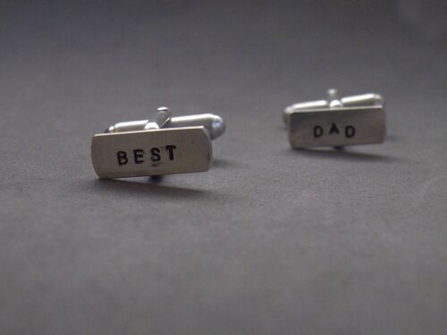 Sterling Silver Cuff-Links, Personalized Cuff-Links, Groom Jewelry, Wedding Cuff-Links, Men Jewelry