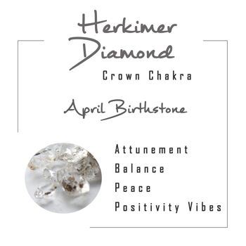 Herkimer Diamonds Stud Boucles d'oreilles, Silver Back Posts Femme Studs, Cadeaux de bijoux pour femme, Boucles d'oreilles de maman 3