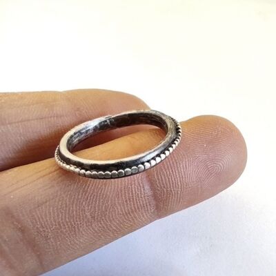 Antique Finish Sterling Silver Ring, Boho Wedding Ring for her and for him, Jewelry Gift Ideas Men and Women